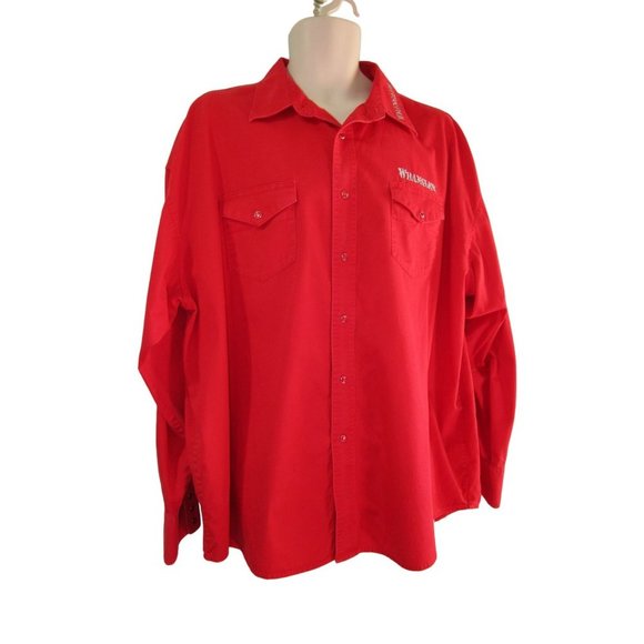 Wrangler Red Pearl Snap Silver Embroidery Vintage Western Rodeo 2XL GUC - Picture 13 of 16